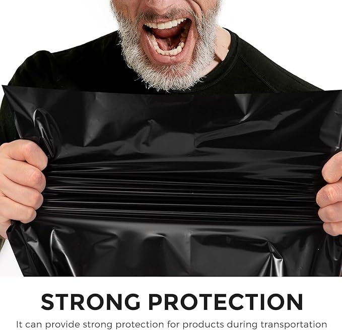 Metronic Poly Mailers 19x24 Inch 40000 Pcs, Large Shipping Bags for Clothing, Small Business, Strong Thick Mailing Bags with Self Adhesive, Waterproof and Tear-Proof Large Shipping Bags Bulk in Black