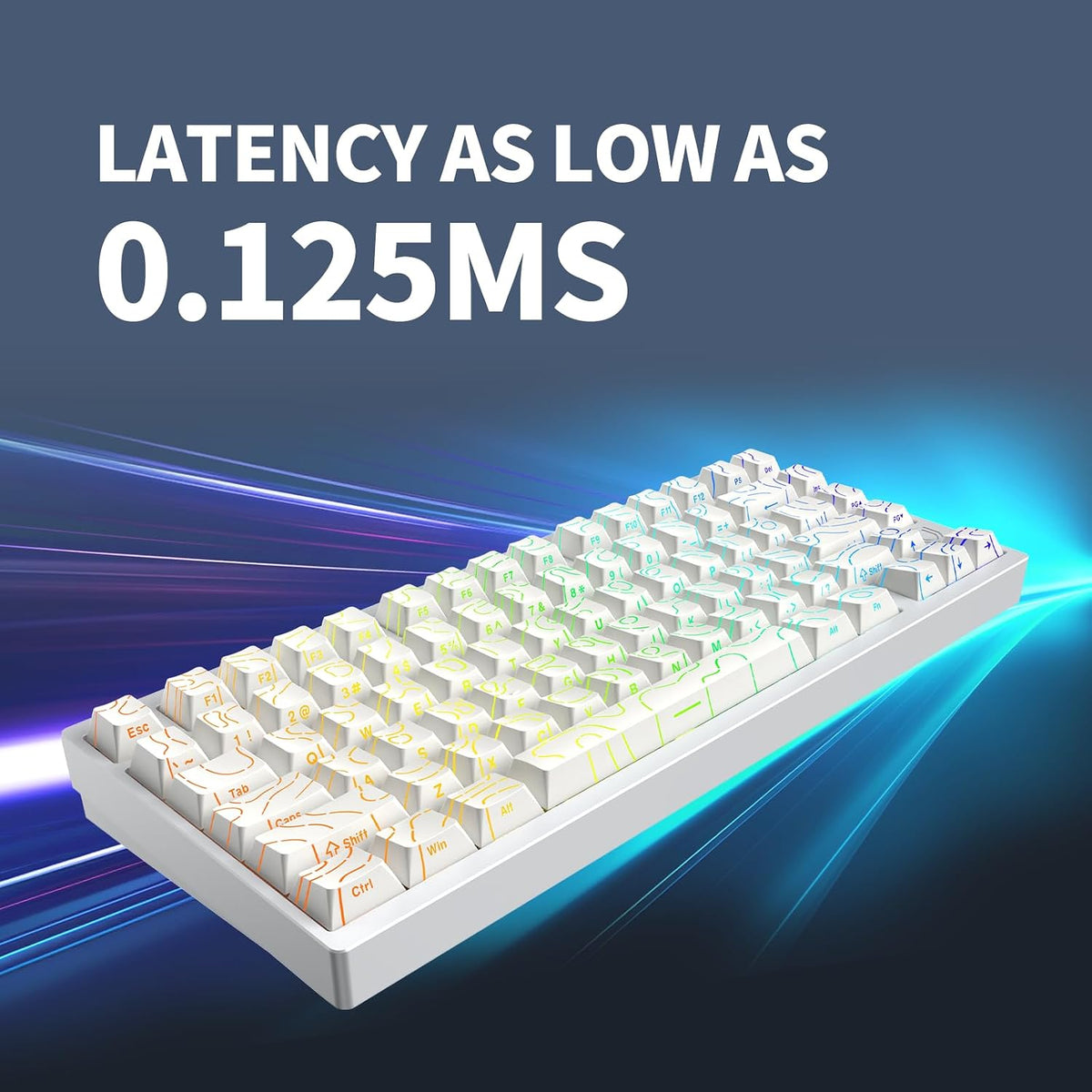IROK MG75PRO 81 Keys Wired Magnetic Switch Mechanical Keyboard, Hall Effect, 8KHZ/ARGB/CNC Aluminum, Gasket Structure Gaming Keyboard(White)