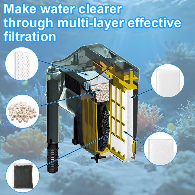 26 Pcs Aquarium Filter Media Kit Compatible