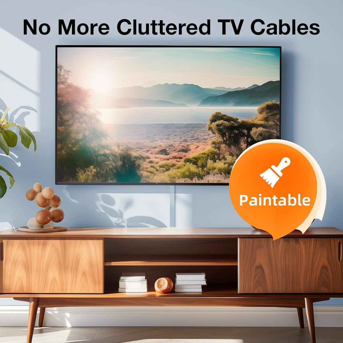 Delamu 157in Cord Hider, Cord Cover Wall Cable Management, Paintable Wire Cover for Cords, Cable Hider Raceway Kit, Cable Cover Concealer, Wire Hiders for TV on Wall, 10 X L15.7 W1.18 H0.6in, Black