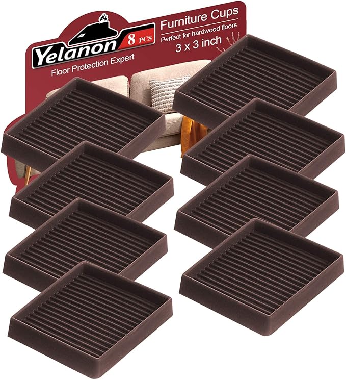 Non Slip Furniture Pads for Hardwood Floors -8 Pcs 3” Furniture Coasters Cups