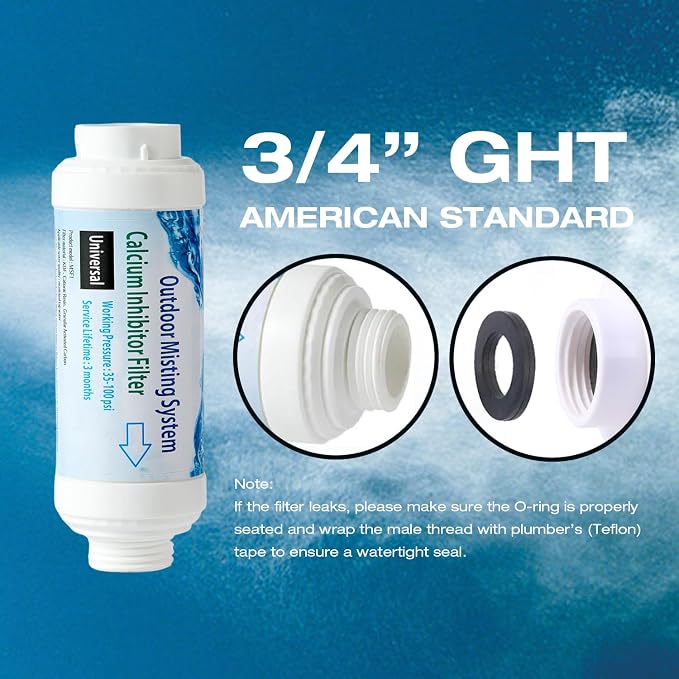 H&G lifestyles Misting System Calcium Inhibitor Filter