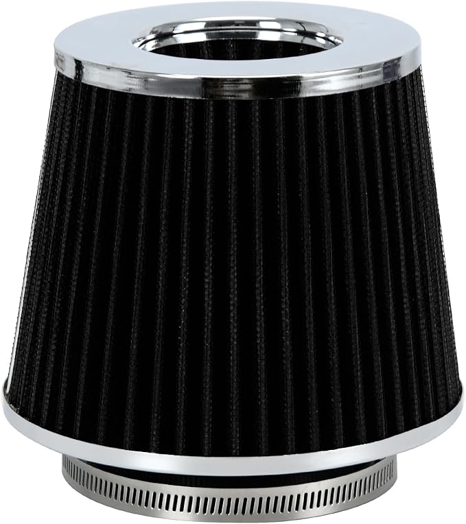 PTNHZ Universal Black 3.5" 89mm High Flow Cold Air Intake Cone Air Filter Power