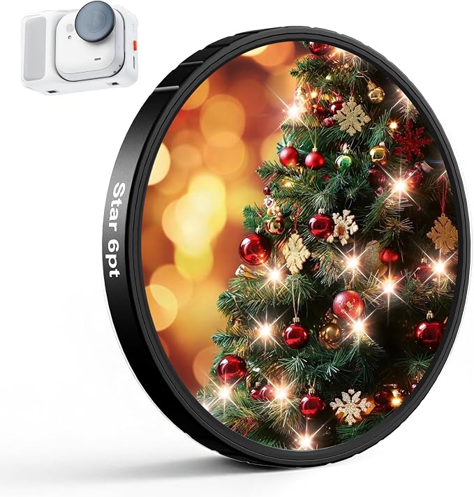 Haoge Star Filter for Insta360 GO Ultra, 6 Points Starlight Twinkle Starburst