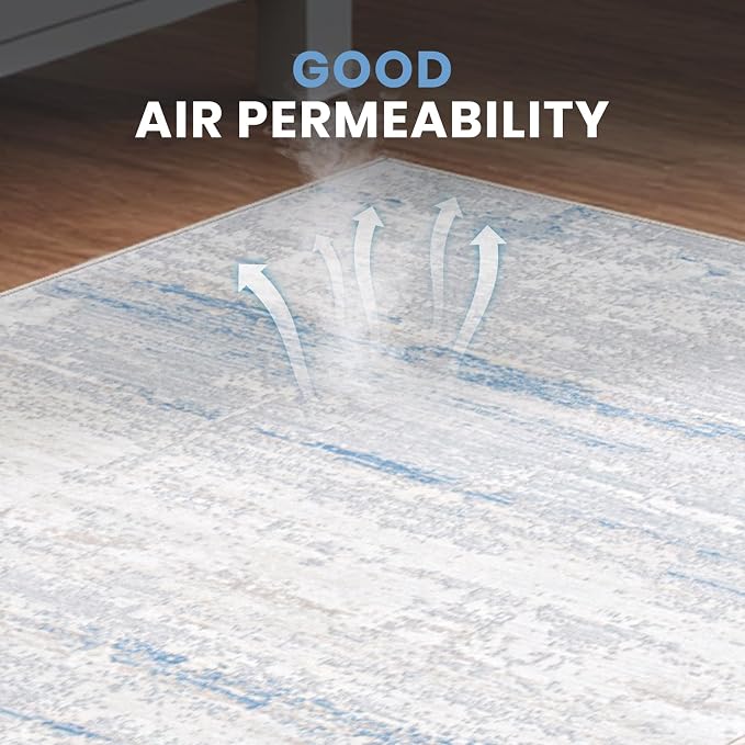 Washable Rugs 2x3 Area Rugs for Living Room- Modern Abstract Entryway Rugs for