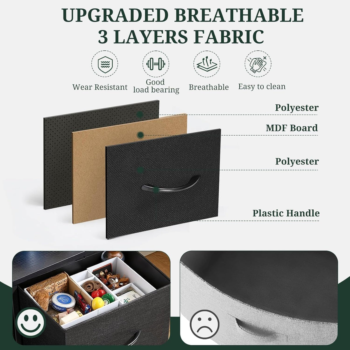 6-Drawer Dresser for Bedroom, Anti-Tip Wide Storage Organizer