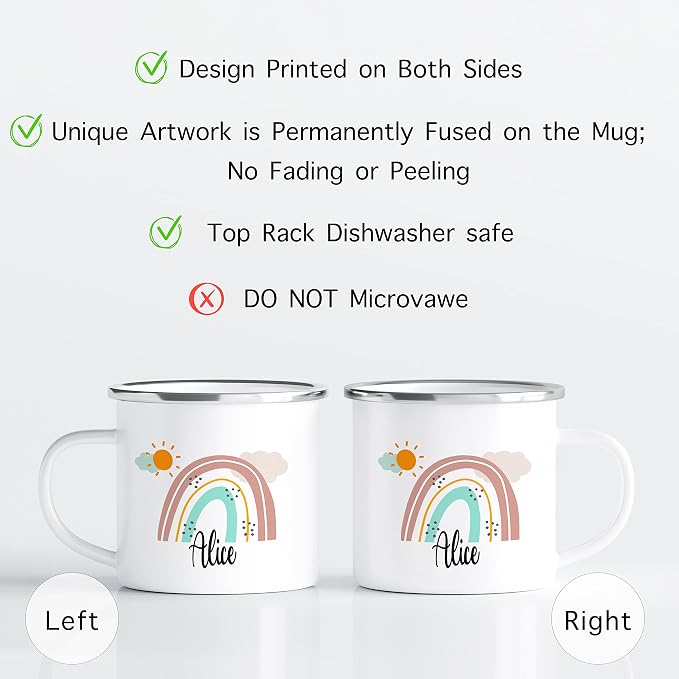 Personalized Mug for Kids, Girls | Customized Hot Chocolate, Coffee & Milk Cup