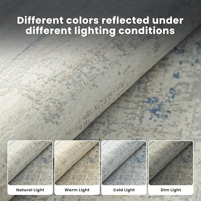Washable Rugs 3x5 Area Rugs for Living Room- Modern Abstract Rugs for Bedroom