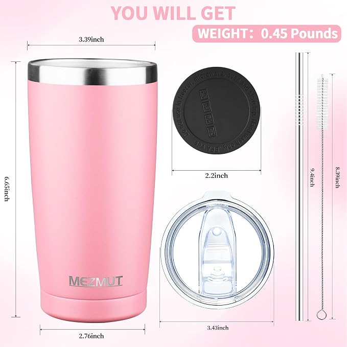 MEZMUT 20oz Insulated Tumbler Cup Travel Coffee Mug
