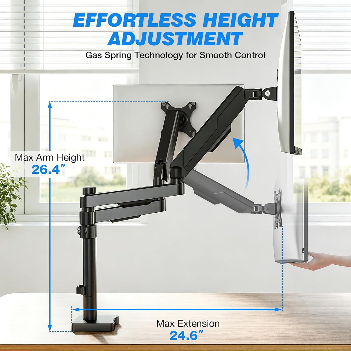 Rfiver Dual Monitor Stand Desk Mount for 17-34" Screens Holds up to 22lbs