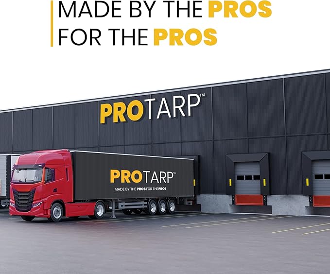 PROTARP Extra Heavy Duty 16 Mil Tarp Cover, Waterproof, UV Resistant, Rip and Tear Proof, Poly Tarpaulin with Reinforced Edges for Roof, Camping, Patio, Pool, Boat. (Silver/Black 10′ X 12′)