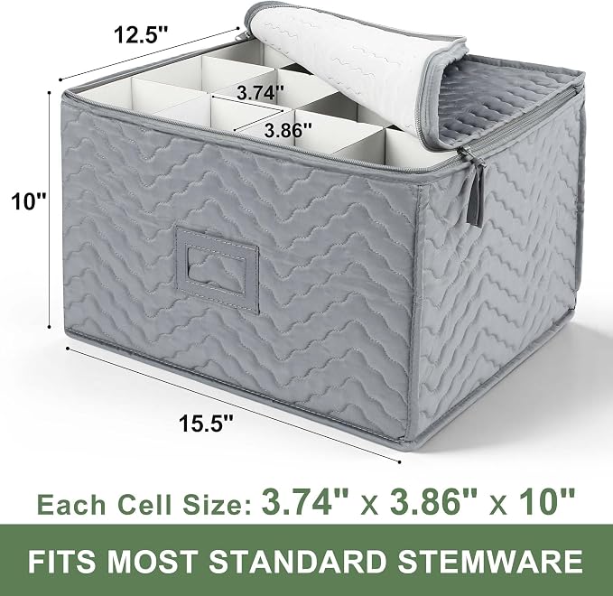 LotFancy Stemware Storage Container