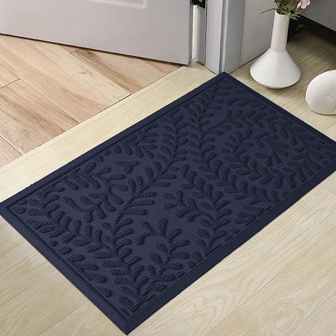 HIYARD Front Door Mat, Absorbent Dirt Trapping Welcome Door Mat Indoor Outdoor