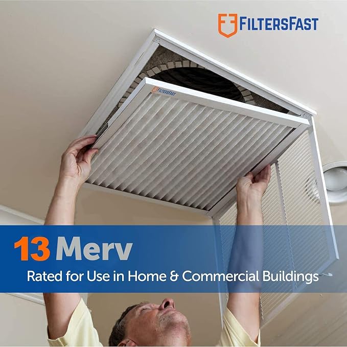 Filters Fast 20x20x2 Pleated Air Filter Merv 13, 2 inch AC Furnace Air Filters