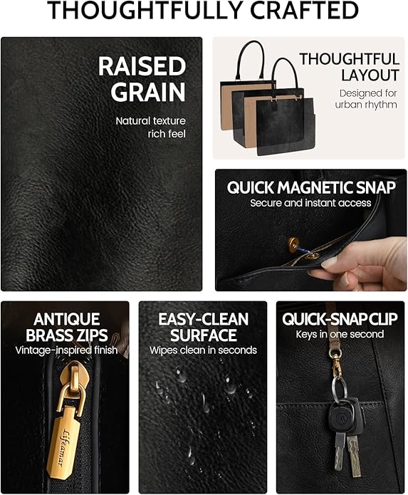 Laptop Tote Bag for Women, Leather Work Tote