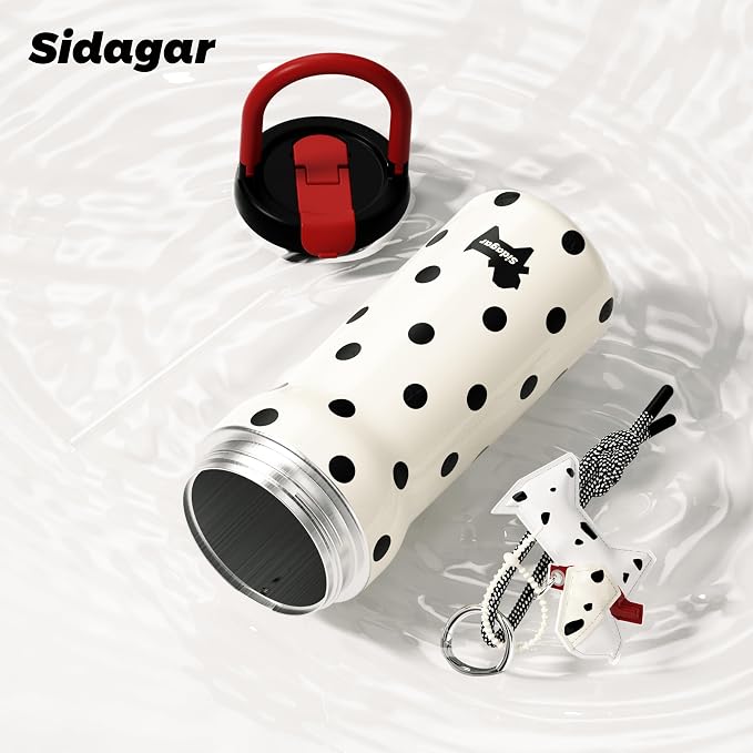 24 oz Insulated Tumbler Ceramic Stainless Steel Water Bottle, Leak Proof