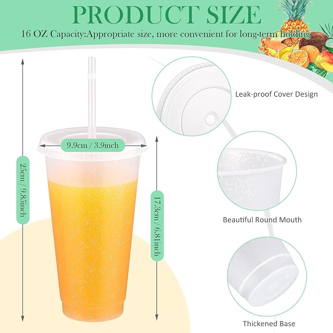 Roshtia 24 Pack Plastic Tumblers