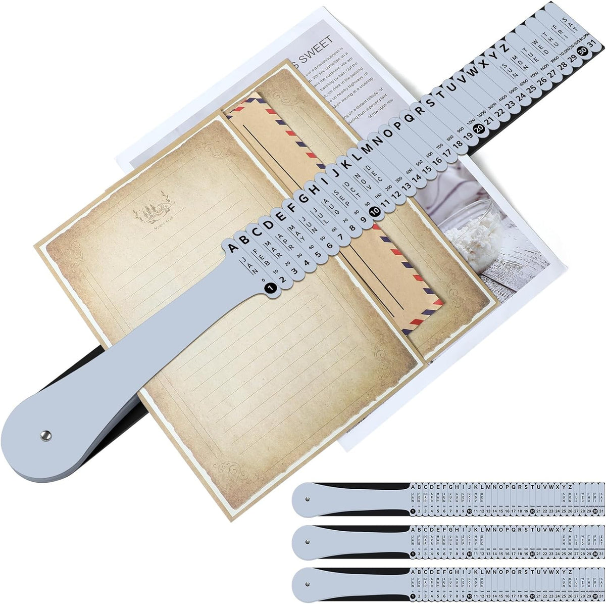 PerKoop Paper Document Sorter Plastic Alphabetical File Organizer, 2 Sets