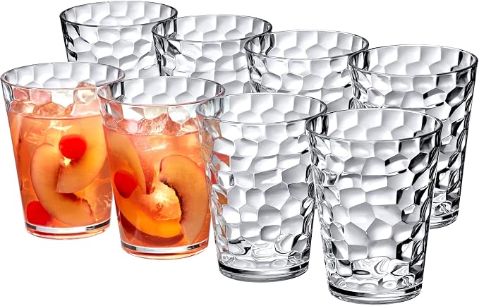 Amazing Abby - Iceberg - 16-Ounce Plastic Tumblers, All-Clear Reusable Plastic