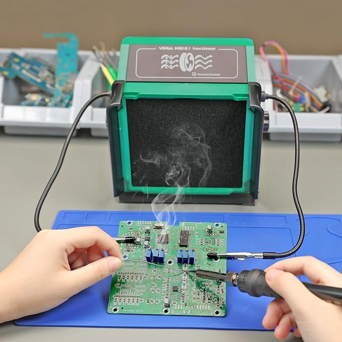 YIHUA 948DQ-I Solder Fume Extractor Fan Solder Smoke Absorber Remover Tiltable