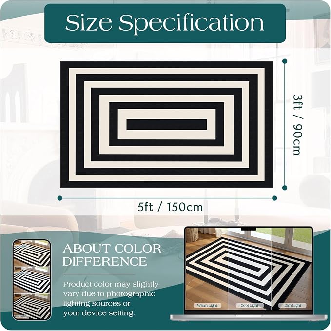 3x5 Modern Entry Rug