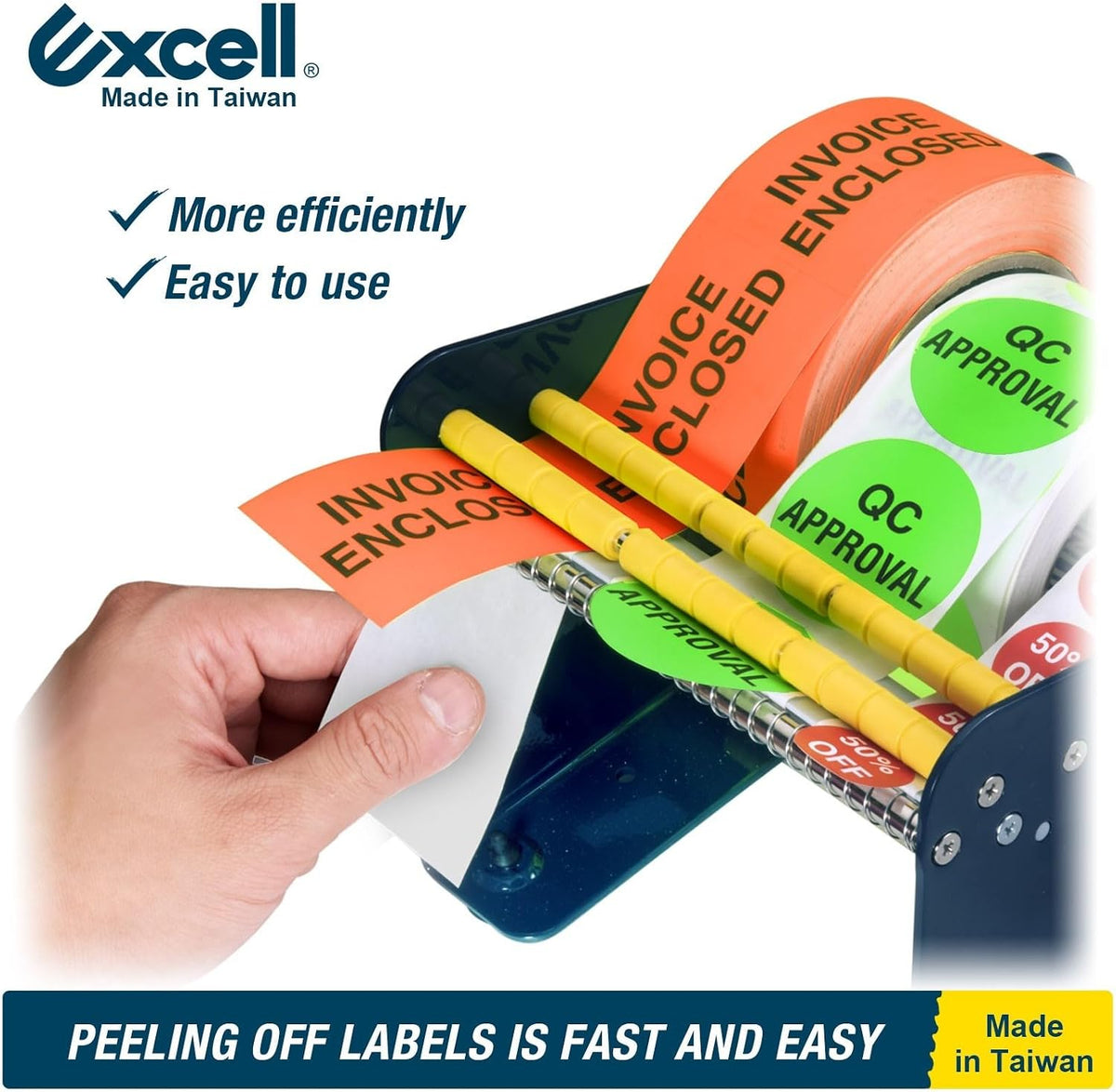 Excell LD-618 Multi-Roll Metal Table Label Dispenser (Fits up to 6.5")