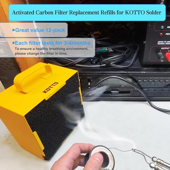 12 Pack Activated Carbon Filter Replacement Refills