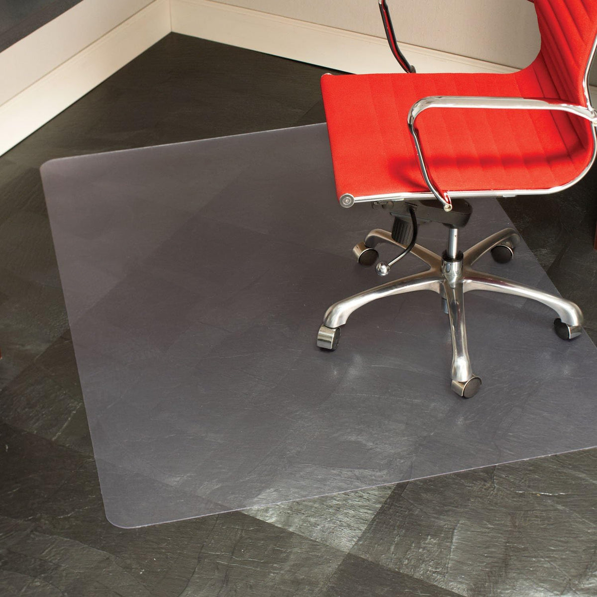ES Robbins EverLife Hard Floor Rectangle Vinyl Chair Mat, 46 by 60-Inch, Clear
