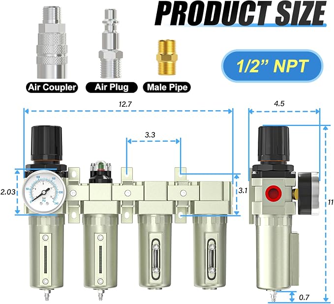 4 Stage Heavy Duty Industrial Grade 3/4" NPT Air Drying System