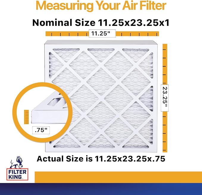 Filter King 11.25x23.25x1 Air Filter | 12-PACK | MERV 13 HVAC Pleated A/C