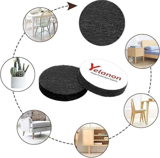 Yelanon Felt Furniture Pads -182 Pcs Premium Felt Pads