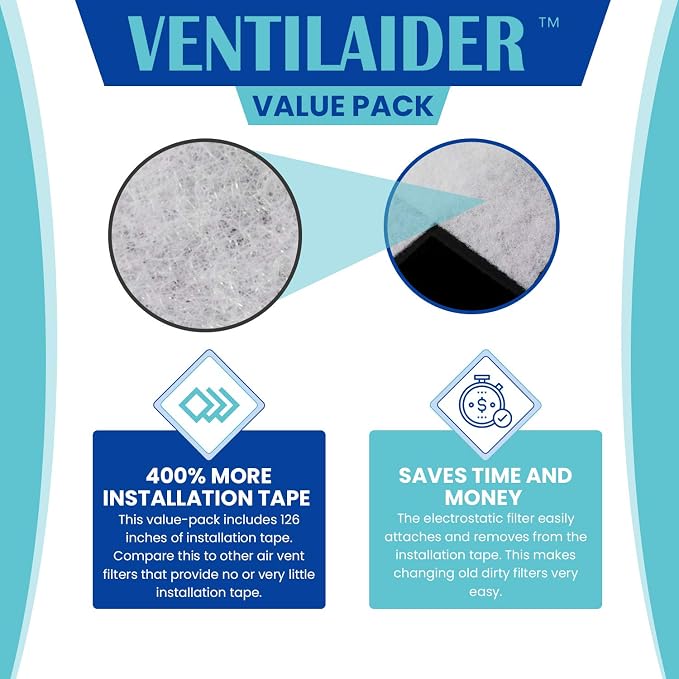 Vent Filter Set 20" x 84" Electrostatic Media + 126" of Tape