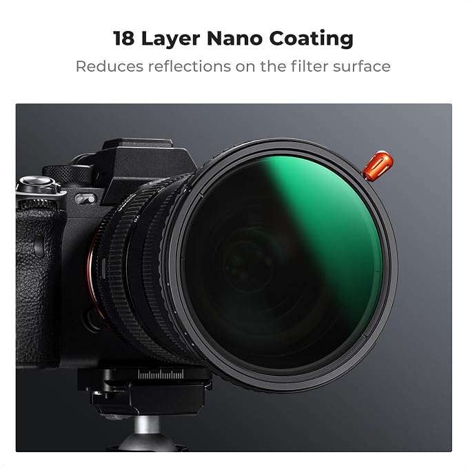 K&F CONCEPT 62mm Black Diffusion Mist Effect 1/4 & Variable ND2-32 & Circular