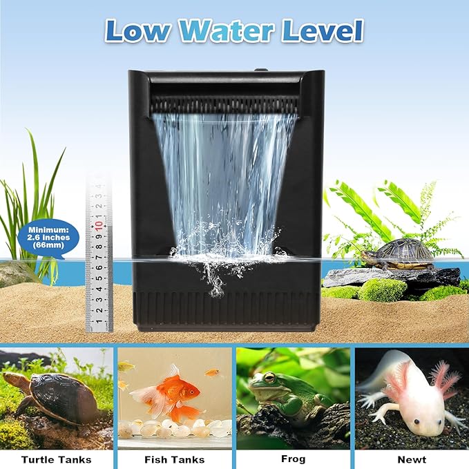 Turtle Tank Filter Aquarium Filter w/ Detachable U-V Light