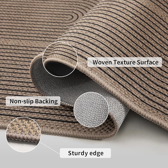 Tangsoo Rainbow Easy Jute Rug 2x5 Washable Kitchen Runner