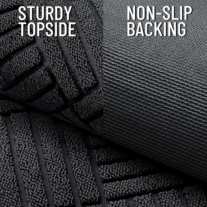 OLANLY Front Door Mat Outside Entrance 29.5x17, Heavy Duty Sturdy Natural