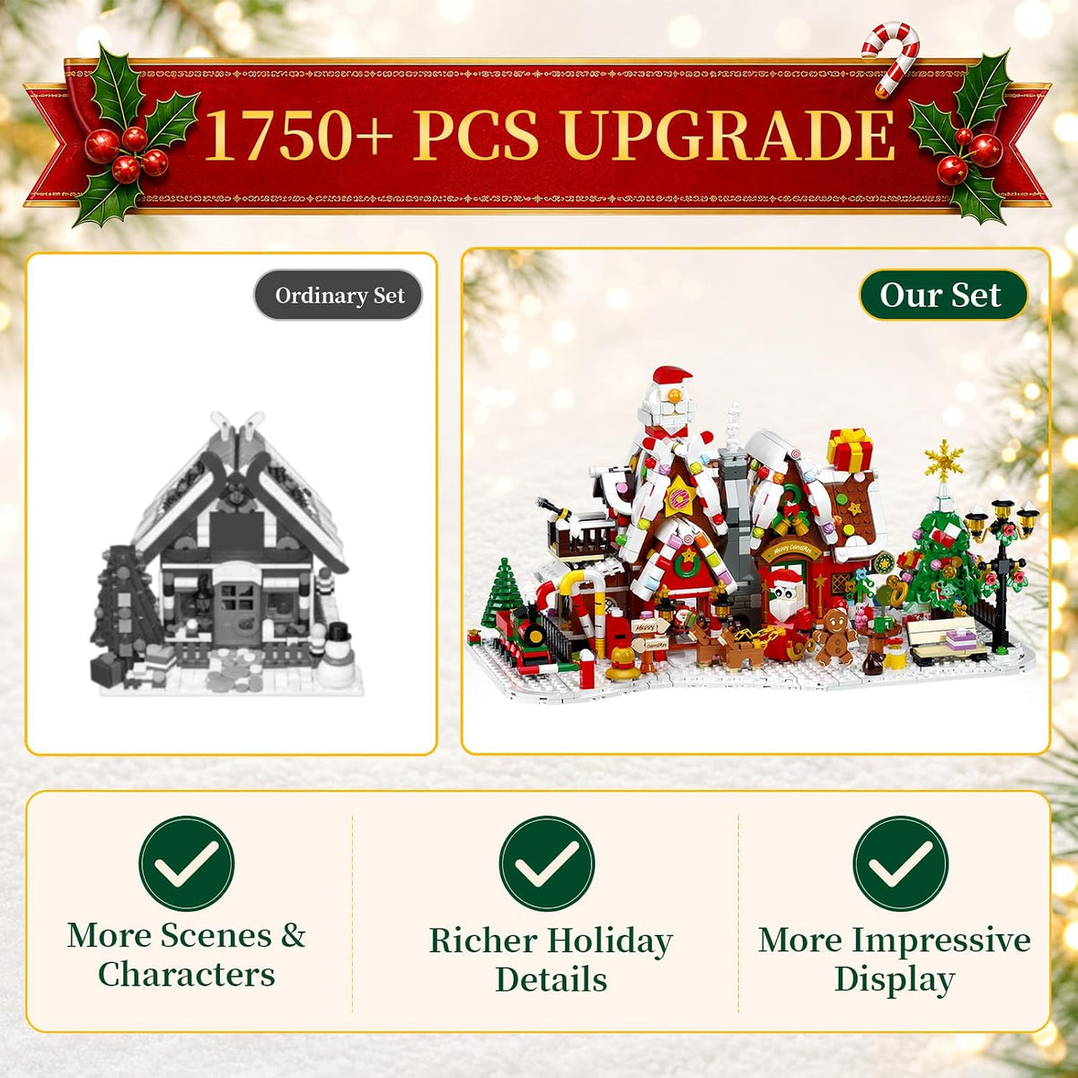 Advent Calendar 2026 Gingerbread House Building Blocks Set