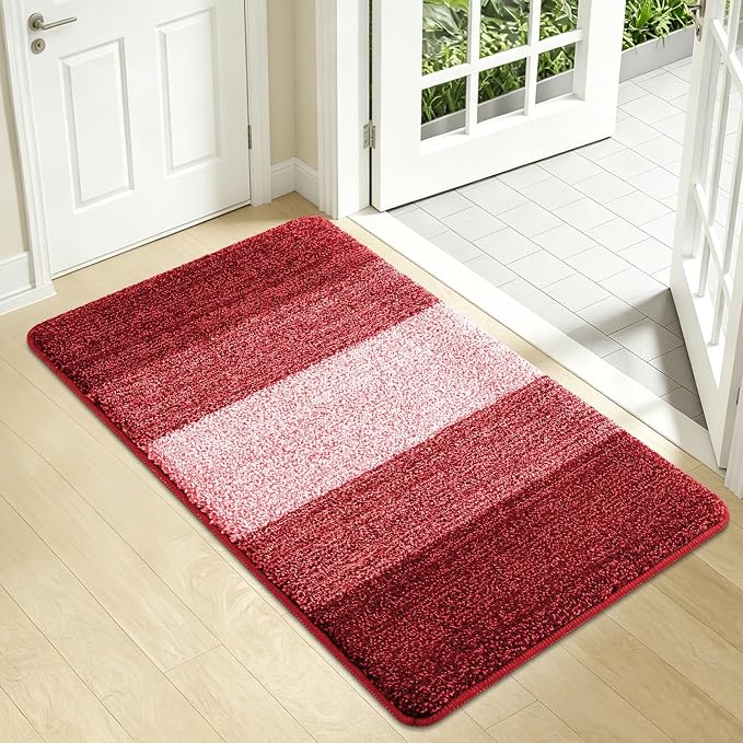 Kitinjoy Indoor Outdoor Door Mat, 34x21 Non-Slip Absorbent Dirt Trapper