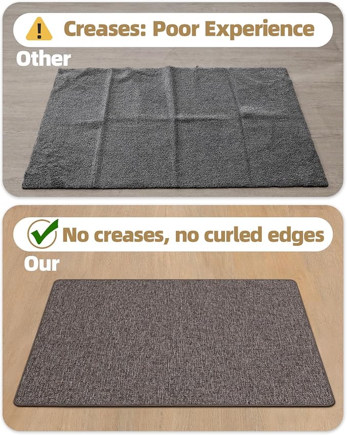 Color&Geometry Ultra Thin Indoor Door Mat 32"x48", Non Slip Rubber Backed Dirt