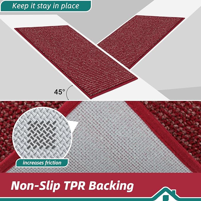 BEQHAUSE Dirt Trapper Door Mat 24" x 60", Non-Slip Washable Doormats Entrance