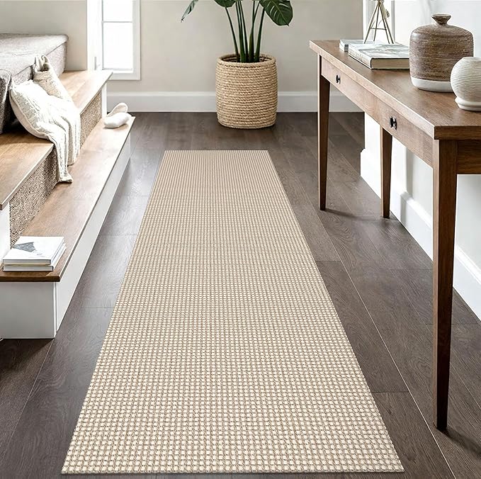 IOHOUZE Washable Runner Rug 2.6x8 Non Slip Rubber Backed Wide Hallway Runner