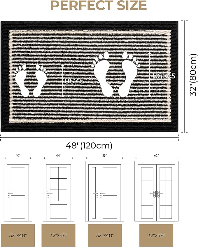 GRANNY SAYS Door Mat, Dirt Absorb Front Door Mat Outside Entrance, Low Profile