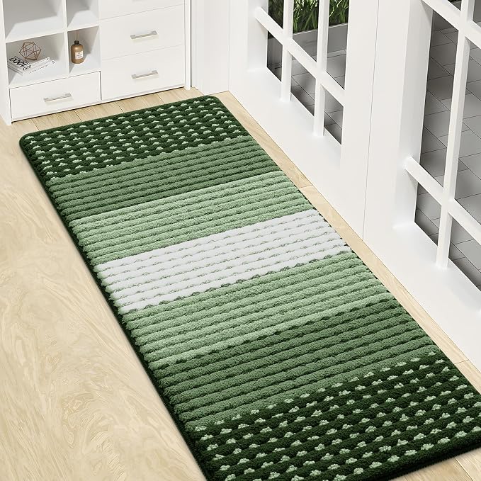 Kitinjoy Indoor Outdoor Door Mat, 47x17 Non-Slip Absorbent Dirt Trapper