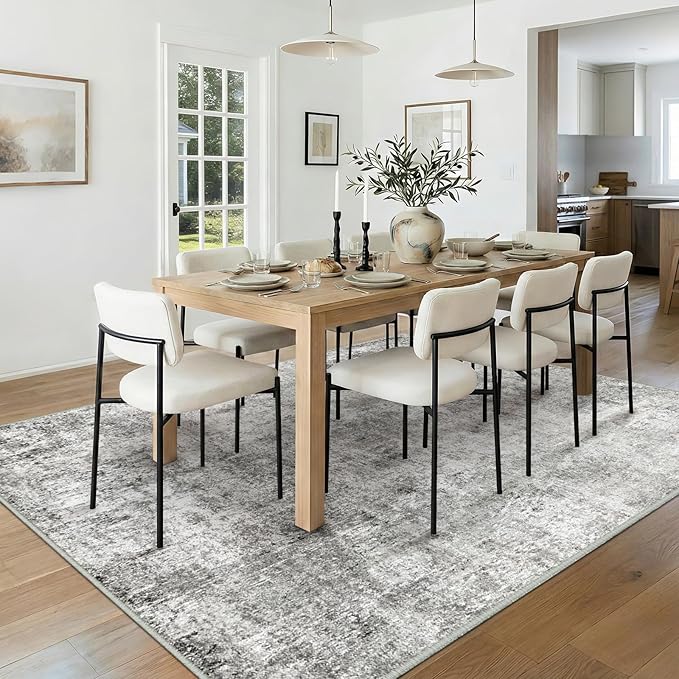 RELEANY Washable Area Rugs 6'x8' Non-Slip Modern Abstract Soft