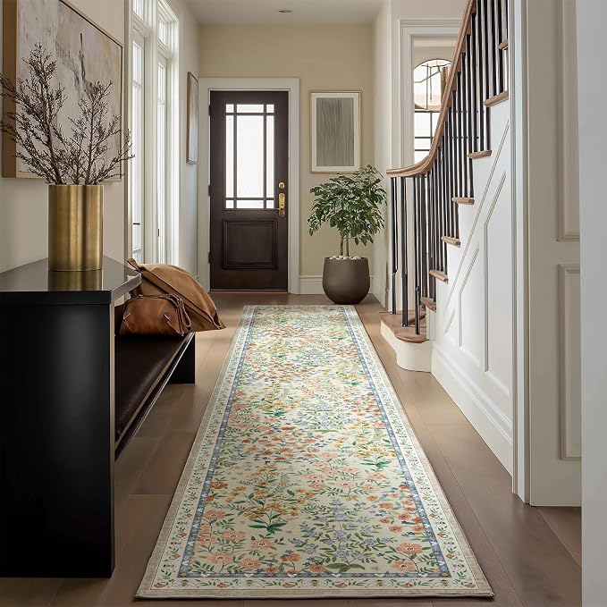 Washable Kitchen Rug Runners for Hallways: 2'x10' Bedroom Runner Non Slip Low