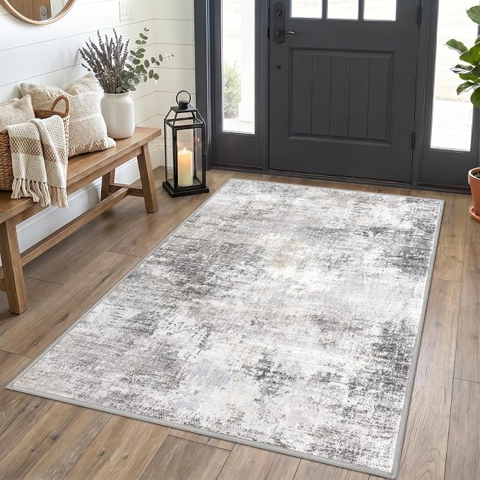 IOHOUZE Abstract Area Rug 4x5 Ft Washable Rugs