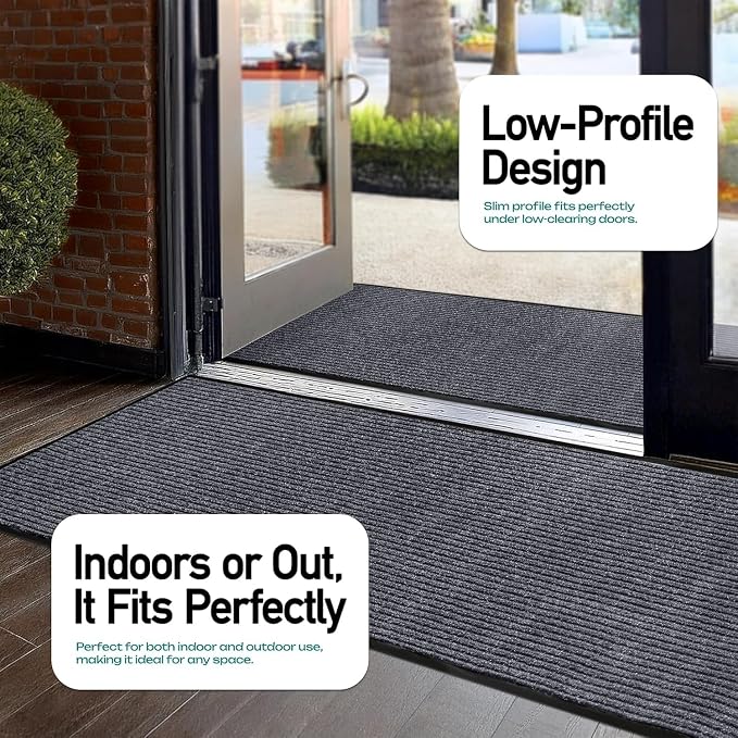 MaxMat® 4-Pack Extra Large 3x5 Ft Heavy Duty Door Mats – Tough Rubber Backing