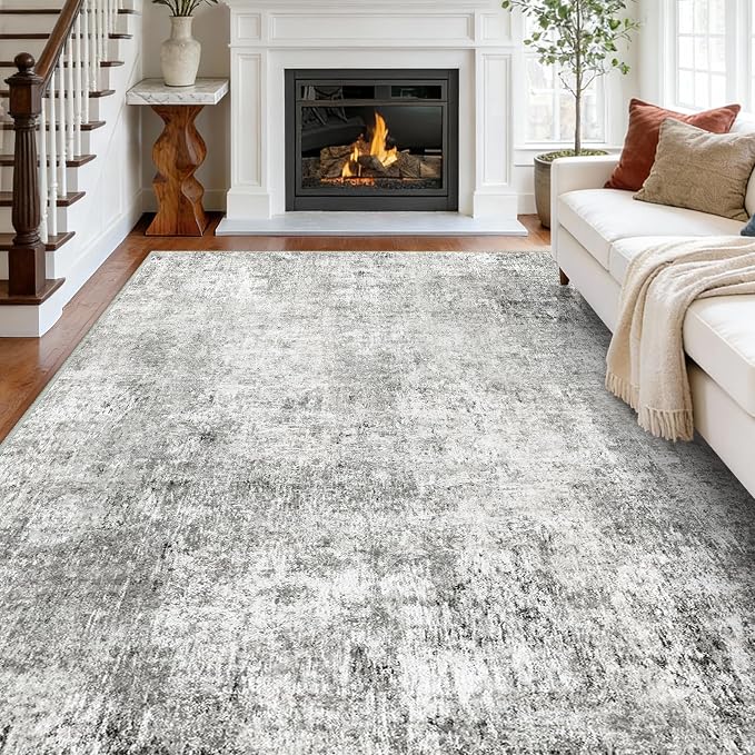 RELEANY Washable Area Rugs 6'x8' Non-Slip Modern Abstract Soft