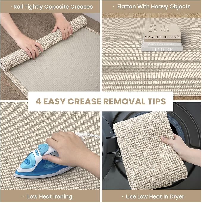 IOHOUZE Washable Runner Rug 2.6x8 Non Slip Rubber Backed Wide Hallway Runner