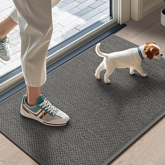 LEKEEPGO Door Mat 17"x29", Non Slip Door Mat Indoor Entrance, Rubber Backing
